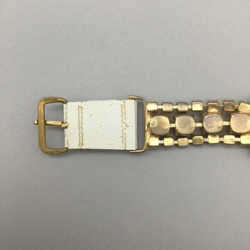Vintage Lausanne Womens Watch 26mm Gold Tone MOP Dial Cabochon Manual Wind